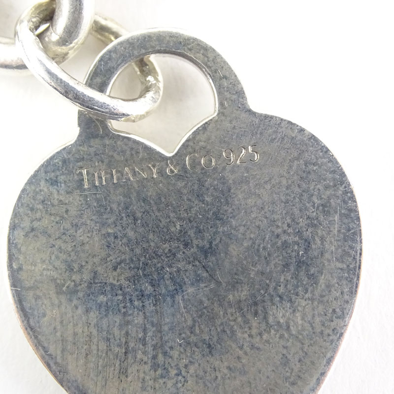 Vintage Tiffany & Co Sterling Silver Heart Tag Bracelet.