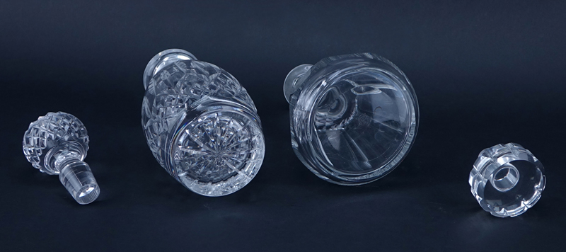Grouping of Two (2) Crystal Decanters. Includes:  Waterford "Lismore" and Baccarat "Tallyrand" Decanters. 