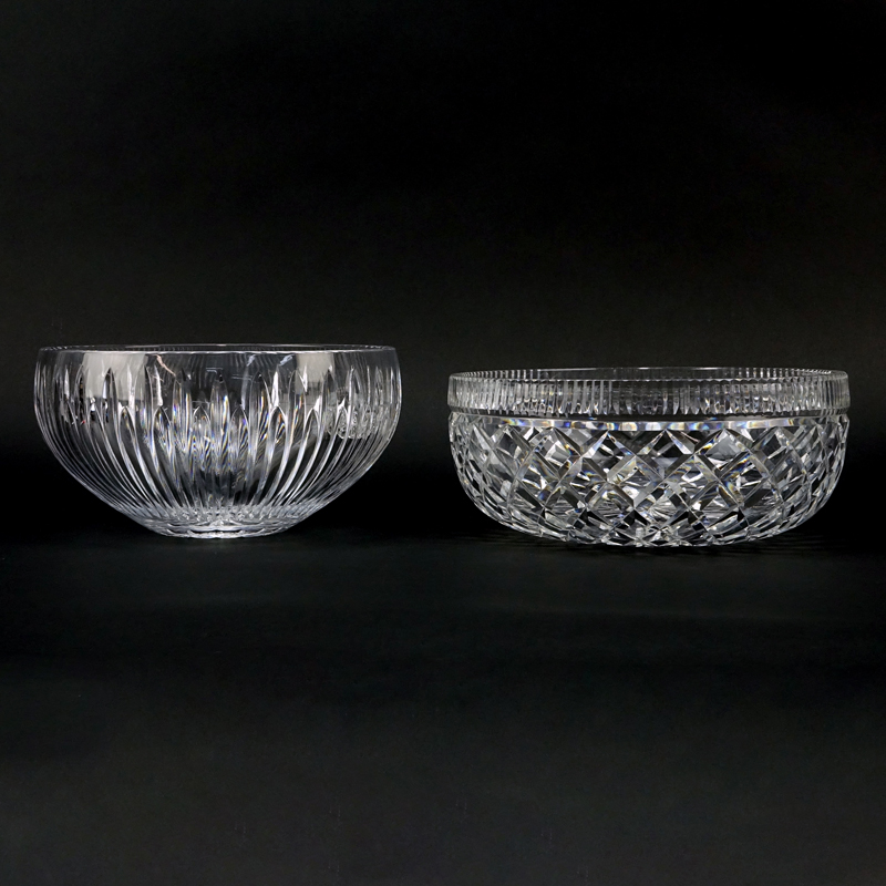 Two (2) Waterford Crystal Round Bowls. Each signed appropriately.