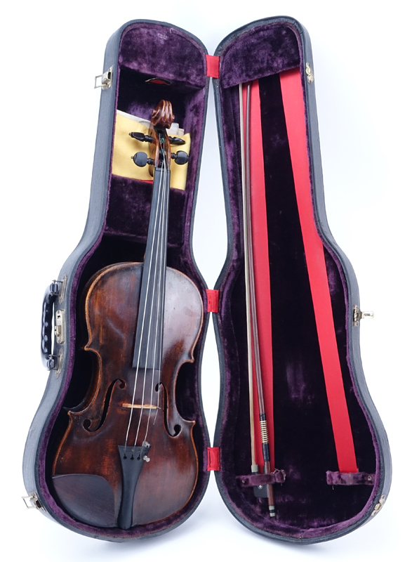 Antique Hungarian 4 String Violin in Hardcase. Marked Janos Konrad?