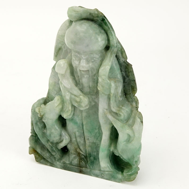 Chinese Carved Jade Shou Lao Figurine.