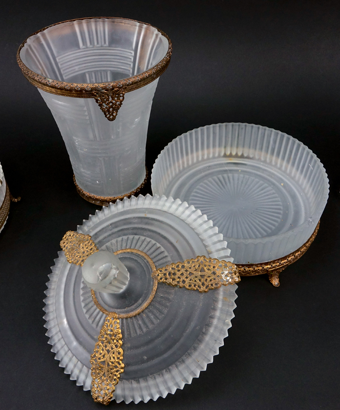 Grouping of Five (5) Vintage Dresser Ware Items.