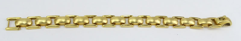 Vintage Italian 18 Karat Yellow Gold Link Bracelet.