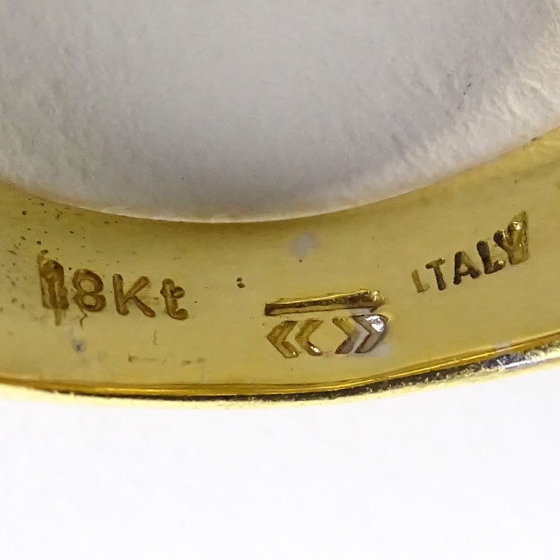 Two (2) Vintage Italian 18 Karat Yellow and White Gold Rings.