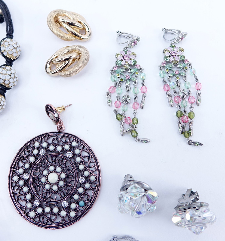 Collection of Twelve (12) Pieces Costume Jewelry.