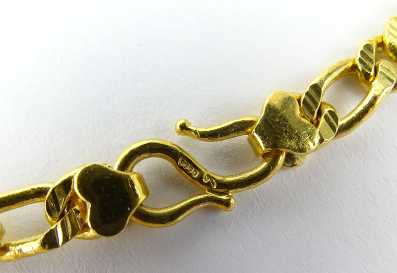Vintage 24 Karat Fine Yellow Gold I.D. Bracelet.