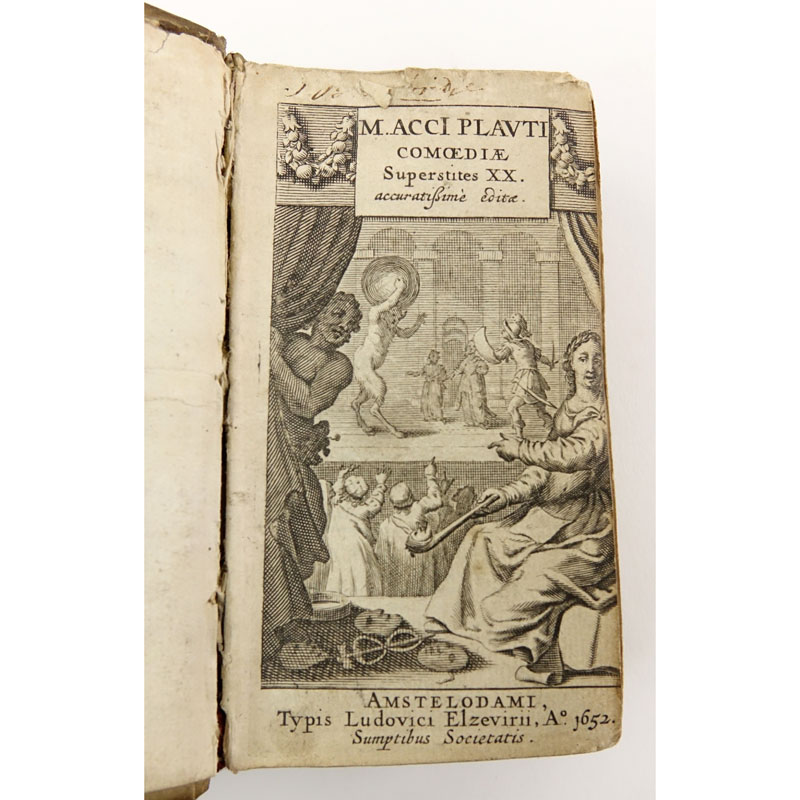 17th Century Book Acci Plauti Comoediae Maccius Titus Plautus In 32 Published 1652