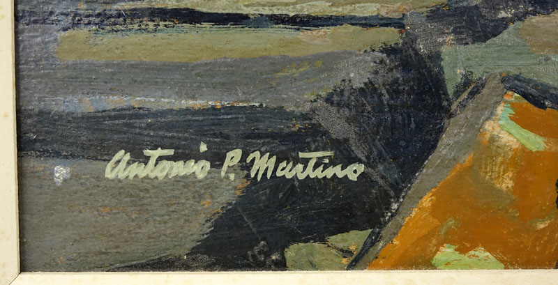 Antonio Pietro Martino, American (1902-1988) Oil on board "Cape May Light". 