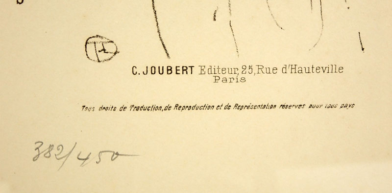 After: Henri De Toulouse Lautrec, French (1864-1901) Lithograph "Le Fou" 