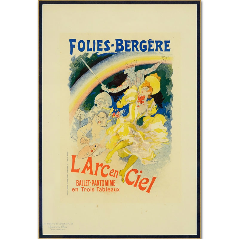 After: Jules Cheret, French (1836 - 1932) Color Lithograph Poster "L'Arc de Ciel"
