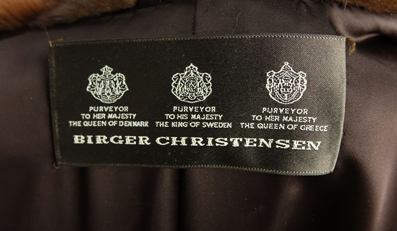 A Birger Christensen Full Length Ranch Mink Coat
