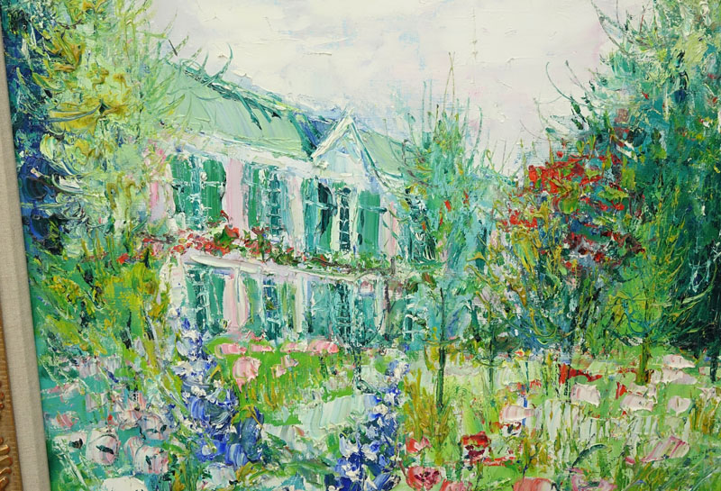 Yolande Ardissone, French (b. 1927) Oil on Canvas "Village in Britany" 