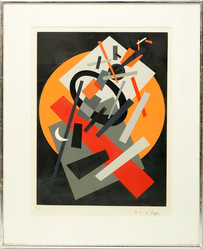 Nadia Khodassievitch-Leger, Russian (1904 - 1982) Color lithograph "Abstract" Signed in pencil N. Leger and numbered 51/150. 