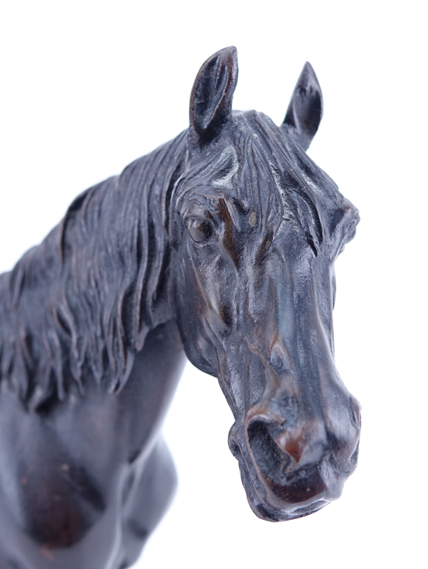 Pierre Jules Mene, French (1810 - 1879) "Ibrahim Arabian Horse" Bronze Sculpture. 