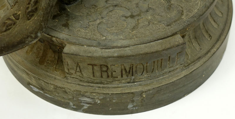 La Tremouille French Metal Sculpture of a Cavalier.