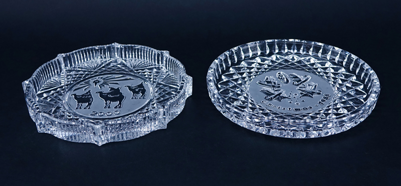 Waterford Crystal 1988 and 2000 Christmas Plates