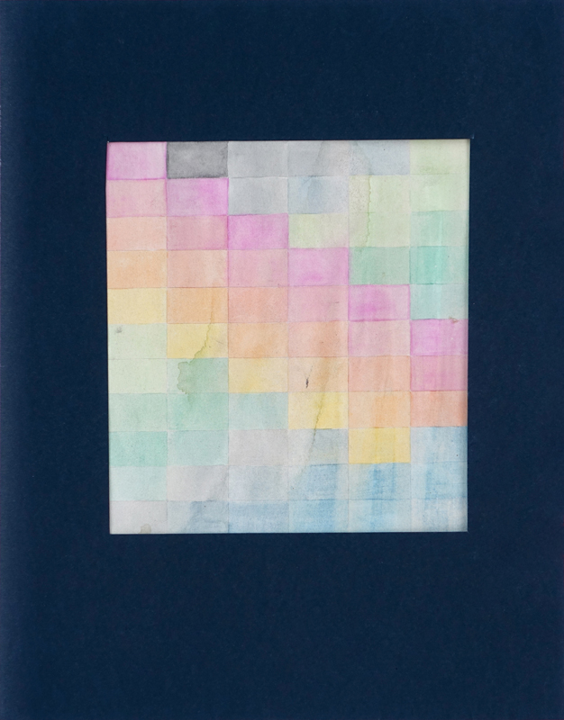 Attributed to: Johannes Itten, Swiss (1888 - 1967) Pencil and watercolor on paper "Color Composition" Signed in pencil verso