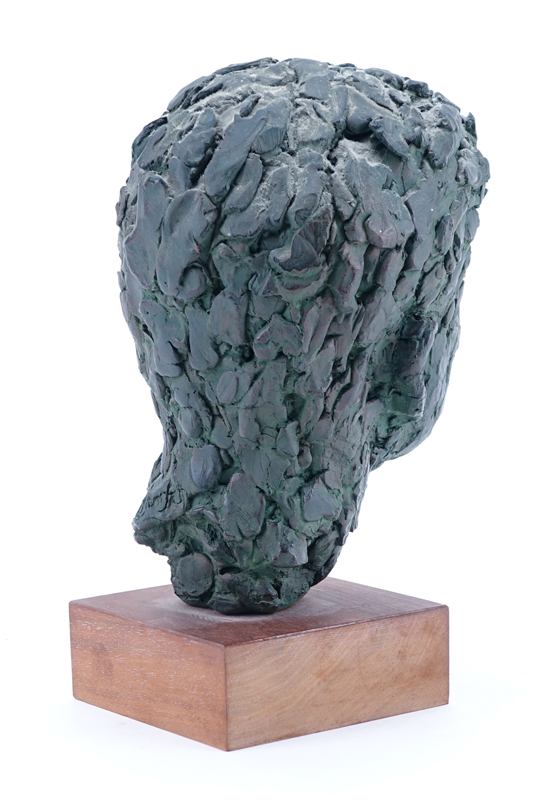 Robert S Berks, American  (1922 - 2011) Plaster with Copper Green Patina
Bust of John F