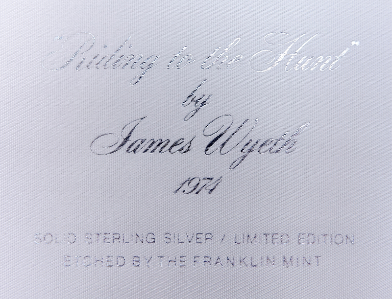 Collection of Four (4) James Wyeth for Franklin Mint Etched Sterling Silver Plates in Original Fitted Boxes
