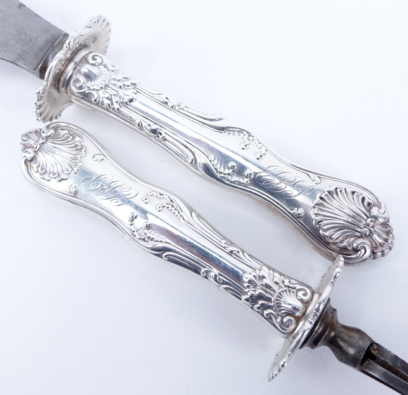 Two (2) Piece Whiting Sterling Silver Handled Carving Set