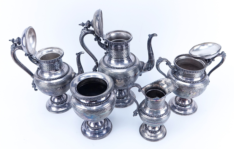 Meriden Brita Company Victorian Silver Plated Tea Service