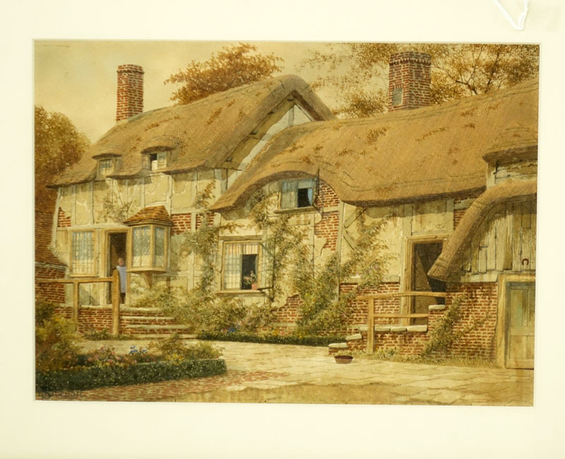 James Lawson Stewart, British (1841 - 1929) Two (2) watercolors on paper "Country Homes"