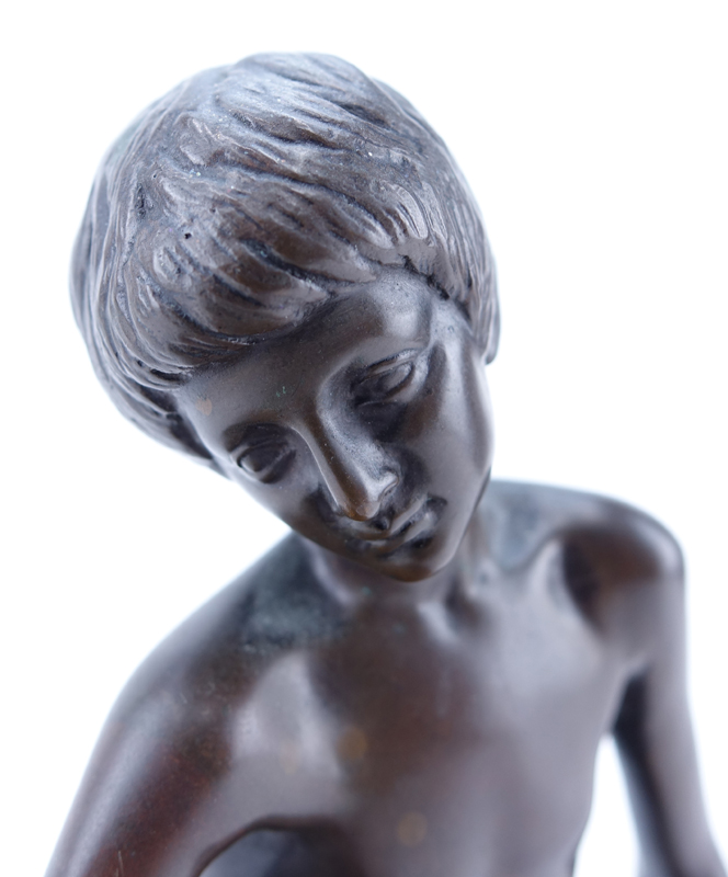 After: Achille Collas, French (1794 - 1859) Bronze Sculpture of a Seated Young Boy