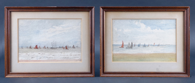Two 19th Century American School Watercolors on Paper