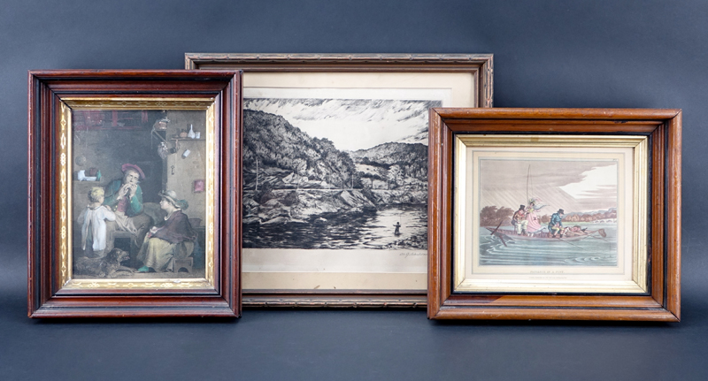 Three Miscellaneous Antique Framed Prints