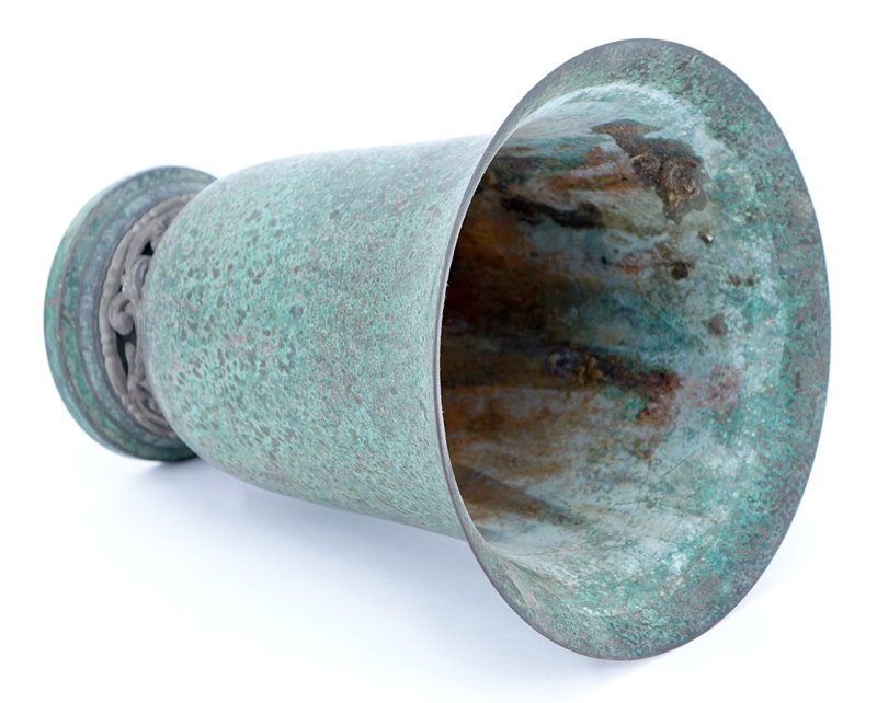 Carl Sorenson Verdigris Patinated Bronze Vase