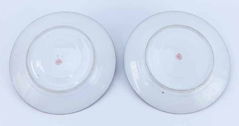 Two (2) French Limoges Porcelain Cabinet Plates