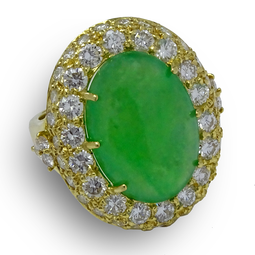 Mason-Kay Certified 10.11 Carat Emerald Green Oval Cabochon