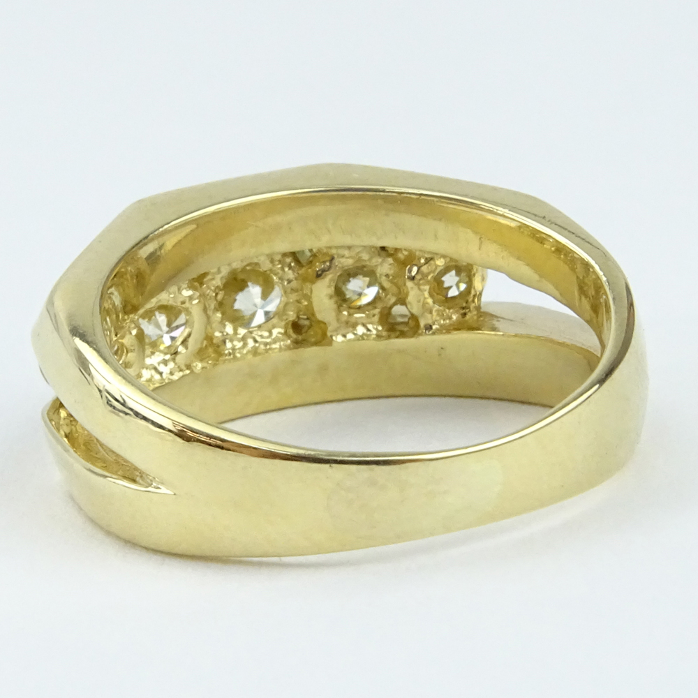 1.75 Carat Round Brilliant Cut Diamond and 14 Karat Yellow Gold Ring.
