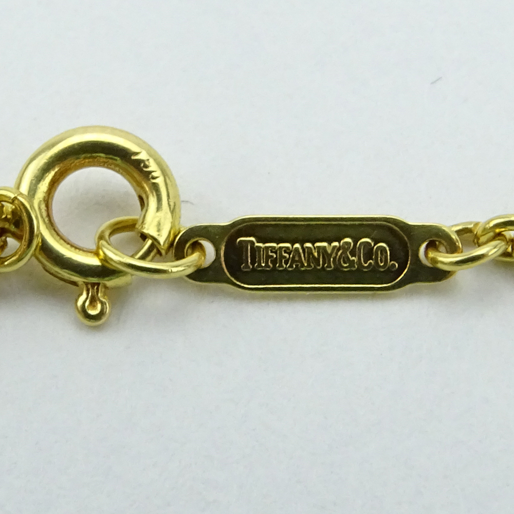 Vintage Tiffany & Co 18 Karat Yellow Gold Medical Alert Pendant Necklace