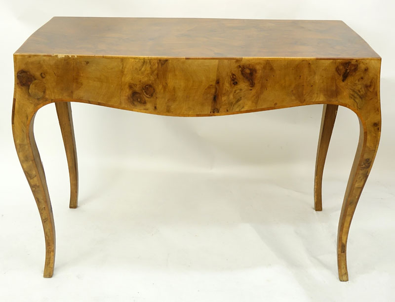 Mid Century Italian Patchwork Burl Wood Inlaid Table