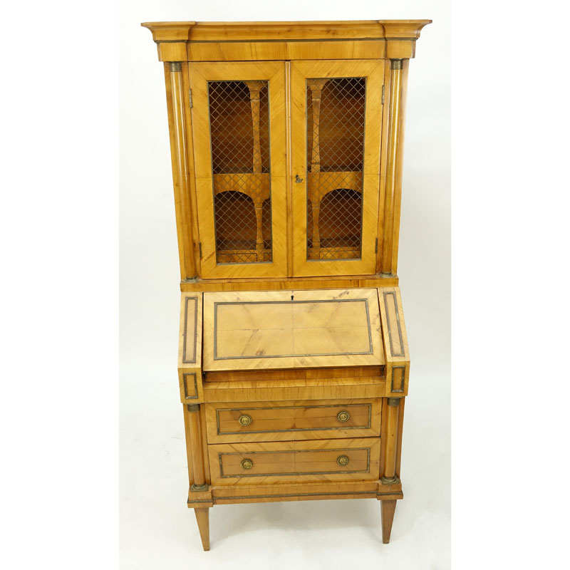 Mid-Century Italian Neo-Classical Style Secretary Bookcase