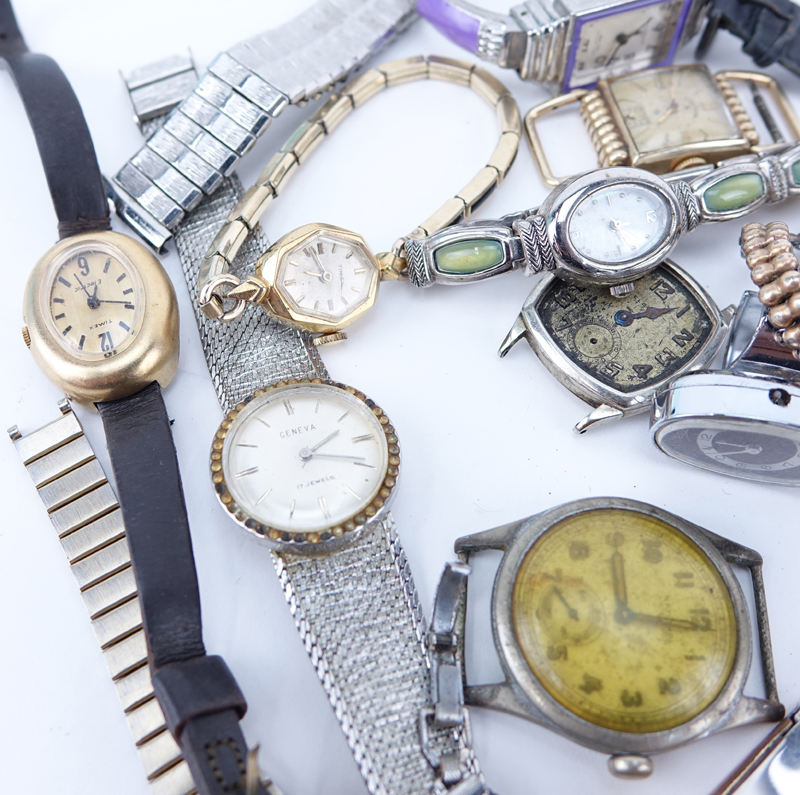 Collection of Vintage Watches and Watch Parts