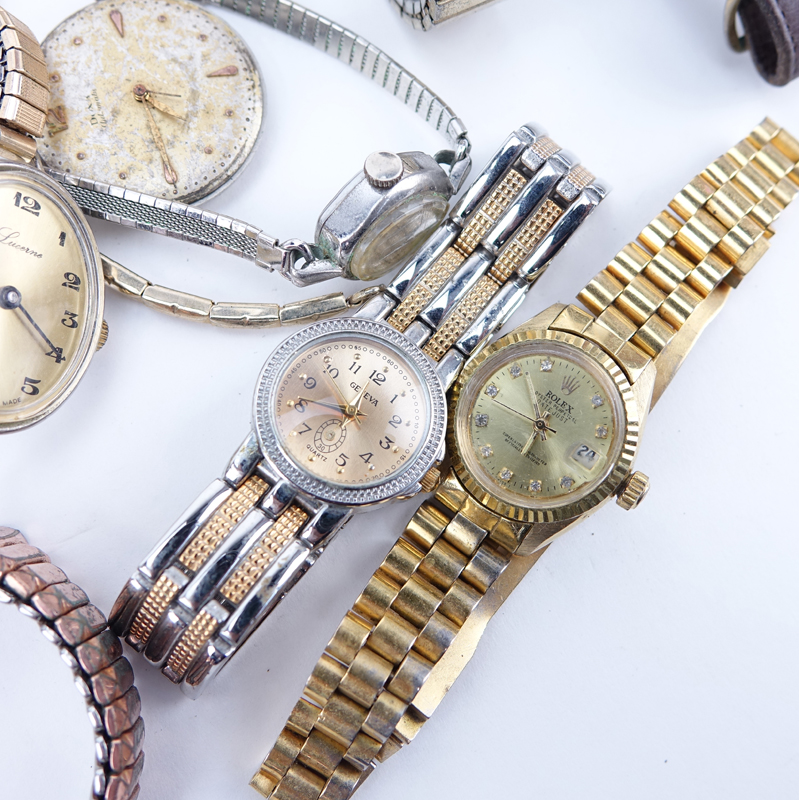 Collection of Vintage Watches, Pocket Watches, and Watch Parts