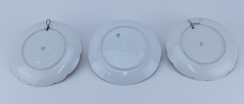 Grouping of Three (3) Antique Limoges and Rosenthal Porcelain Cabinet Plates
