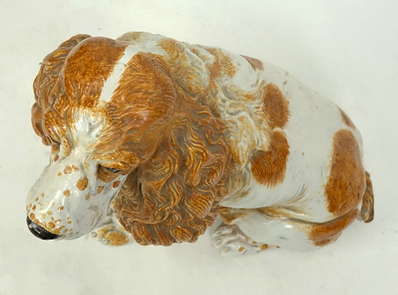 Large Mid Century Italian Hand painted Cocker Spaniel Dog Figure