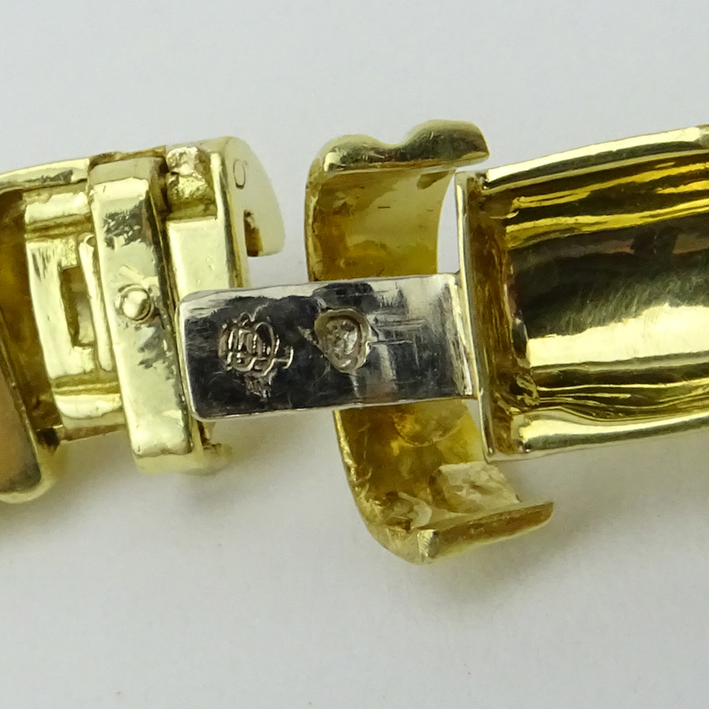 6.50 Carat Pave Set Round Brilliant Cut Diamond and Heavy 18 Karat Yellow Gold Necklace.