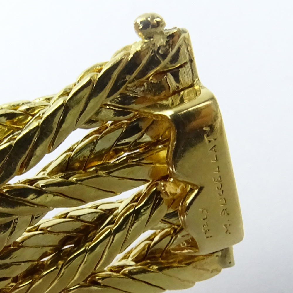 Vintage Mario Buccellati 18 Karat Yellow Gold Herringbone Link Necklace