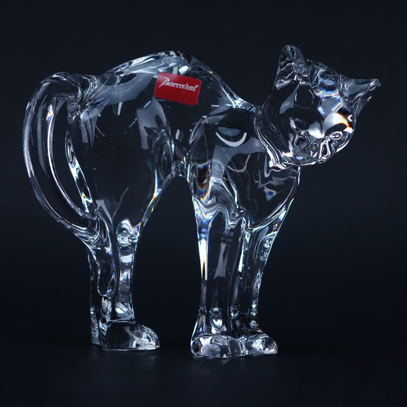 Baccarat Crystal "Standing Cat" Figurine