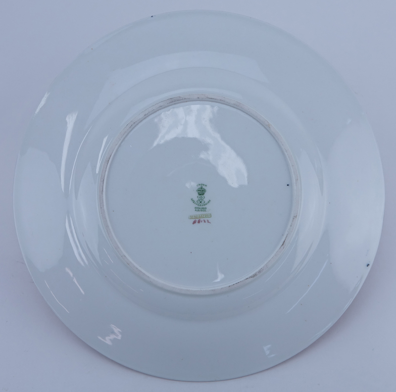 Twelve (12) Vintage Crown Staffordshire Porcelain Dinner Plates