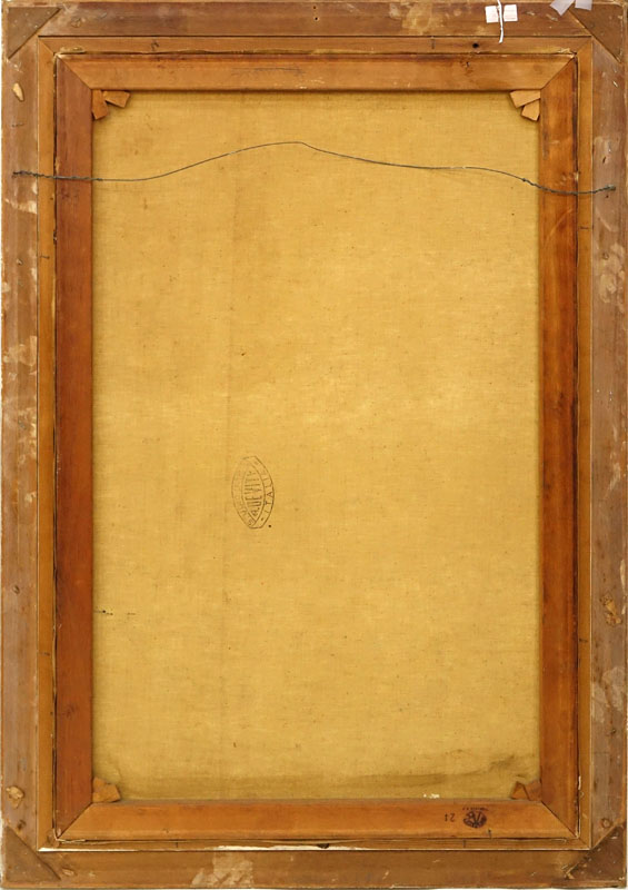 Antonio DeVity, Italian (1901 - 1993) Oil on canvas "Paris Street" Signed lower right, stamped en verso