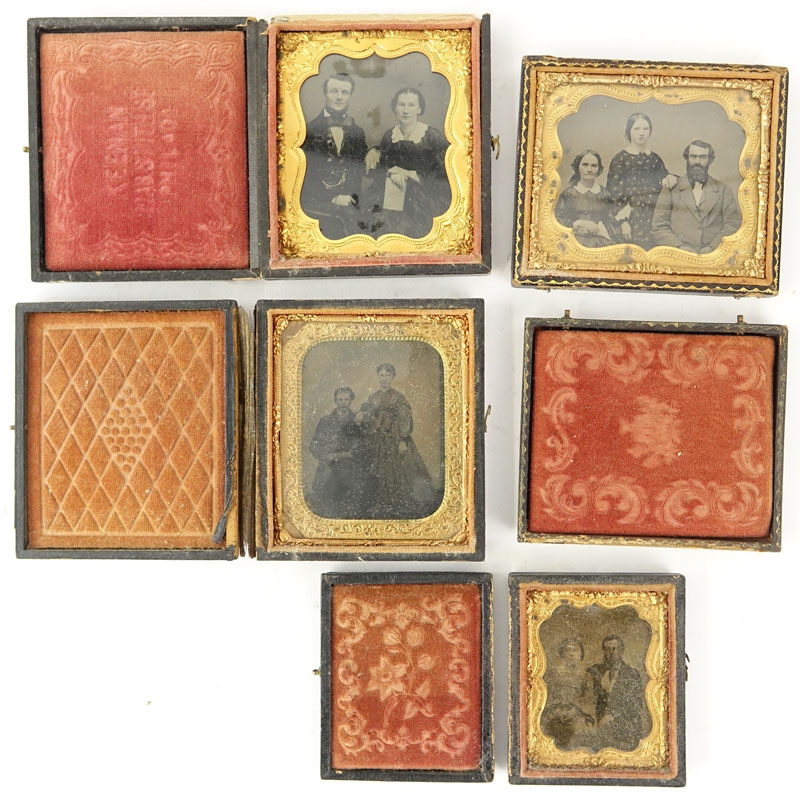 Lot of Four (4) 19th Century Cased Daguerreotypes