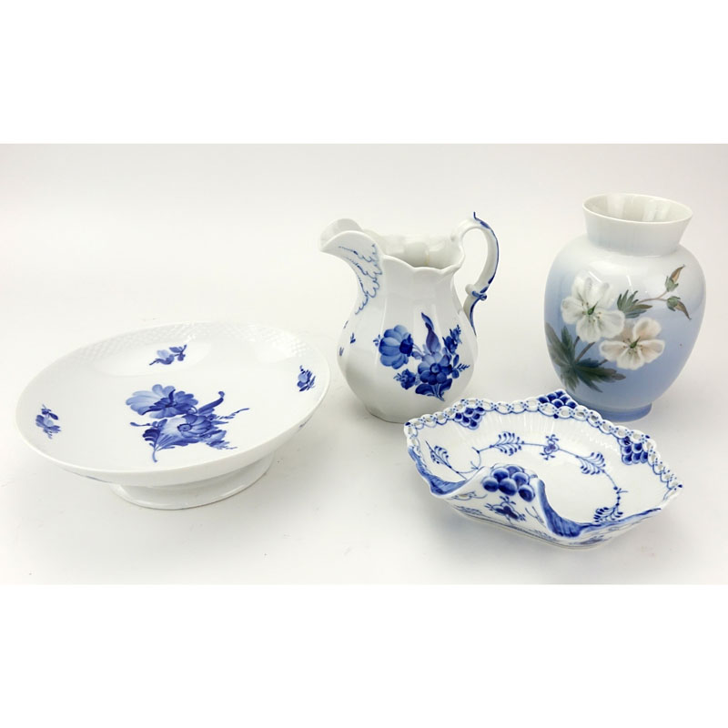Four Pieces Royal Copenhagen Porcelain Table Top Items