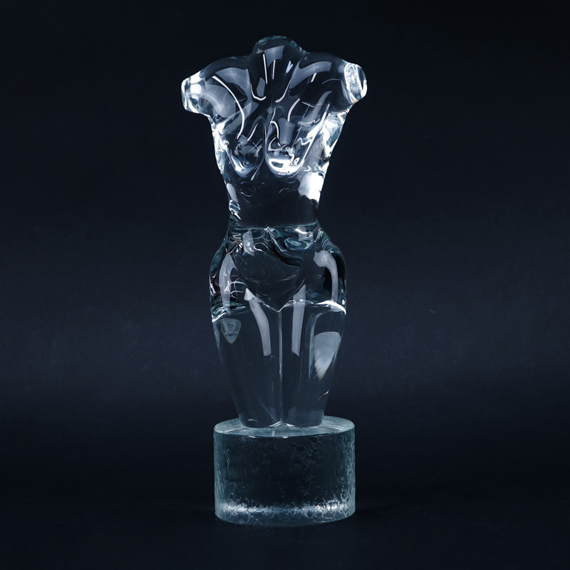 Pino Signoretto, Italian (b. 1944) Glass sculpture "Nude