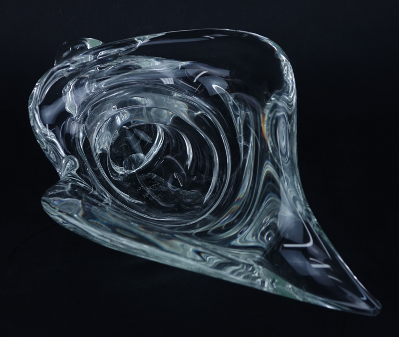 Licio Zanetti Murano Glass Large Conch Shell