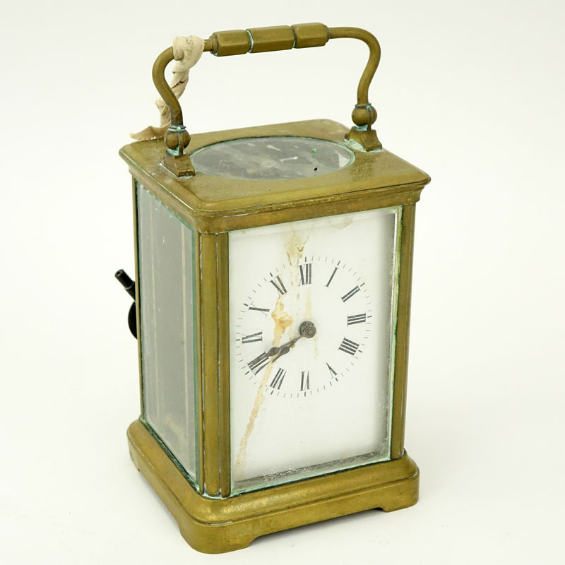 Antique Carriage Clock With Open Escapement
